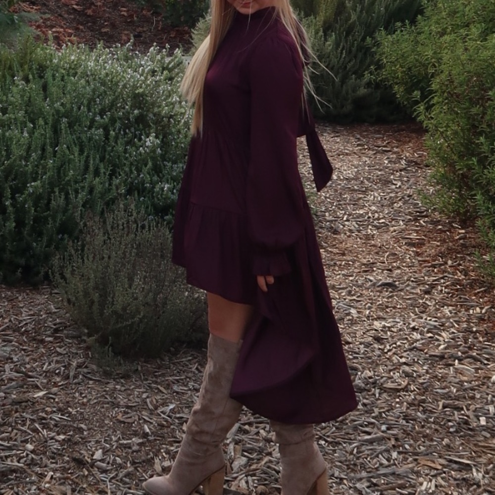 Vici long sleeve high low dress